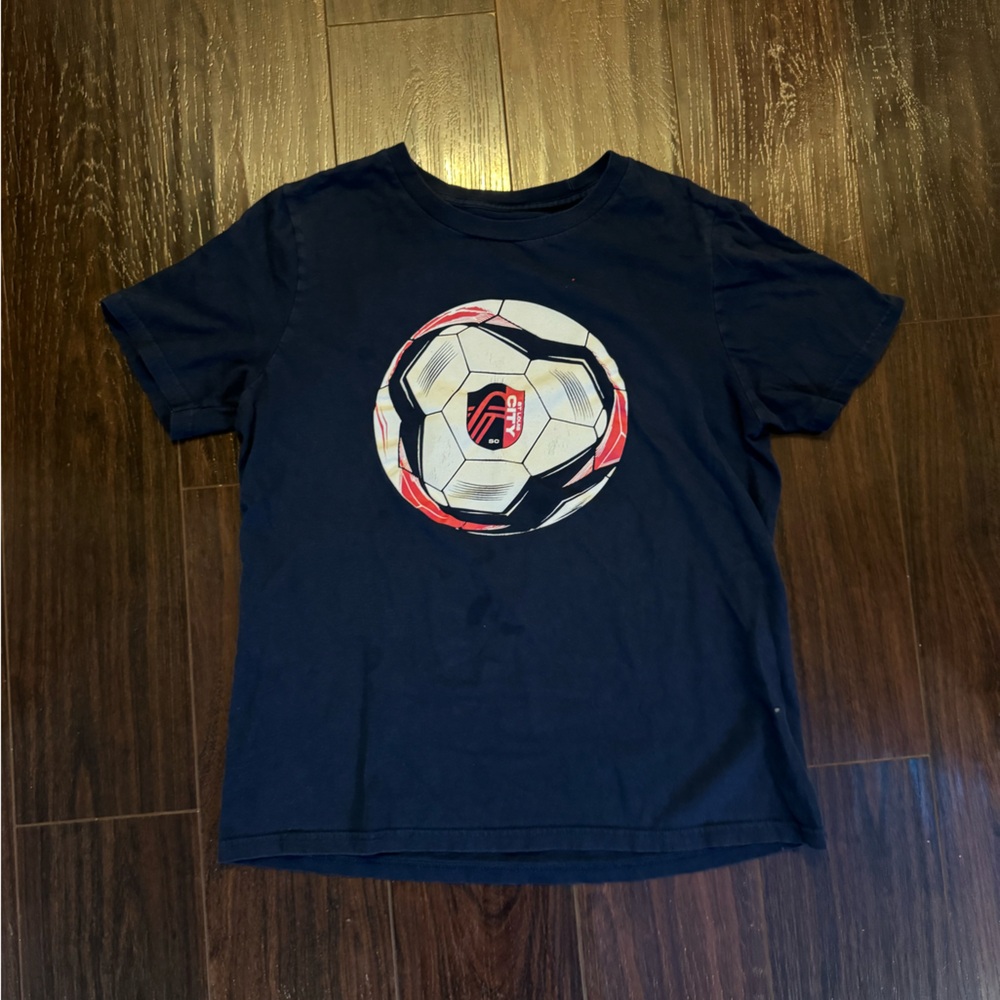Kids St. Louis City Soccer Graphic Tee - Navy Blue